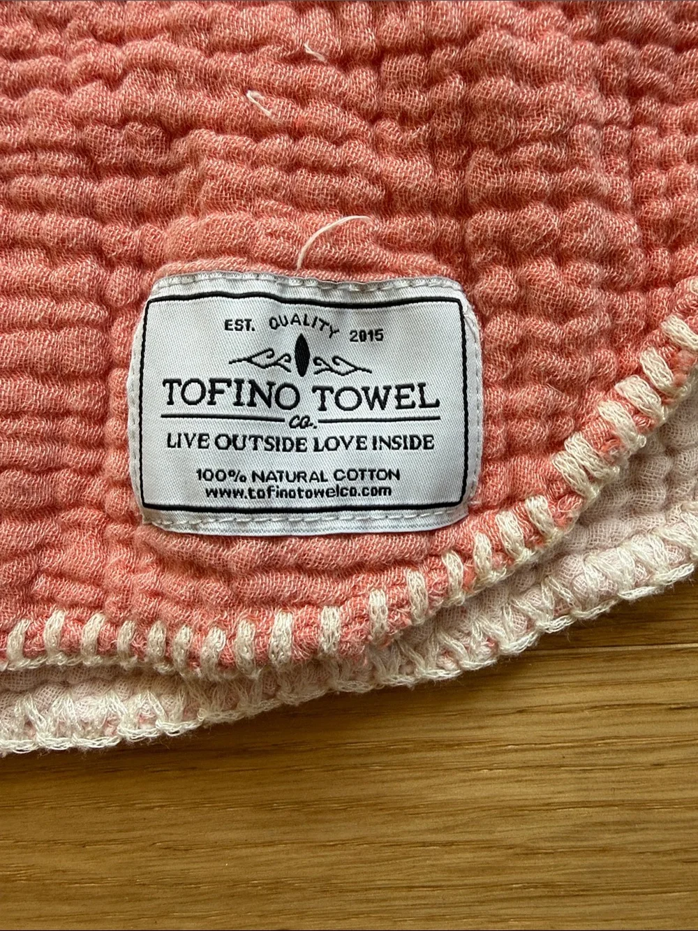 Tofino Towel Kids Hooded Towel Poncho in Coral - Soft Pull-On Beach Cover